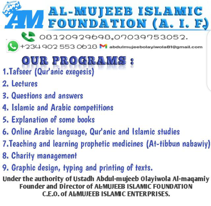Qur'anic, Arabic and Islamic Tutoring
